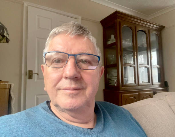 senior caucasian man selfie